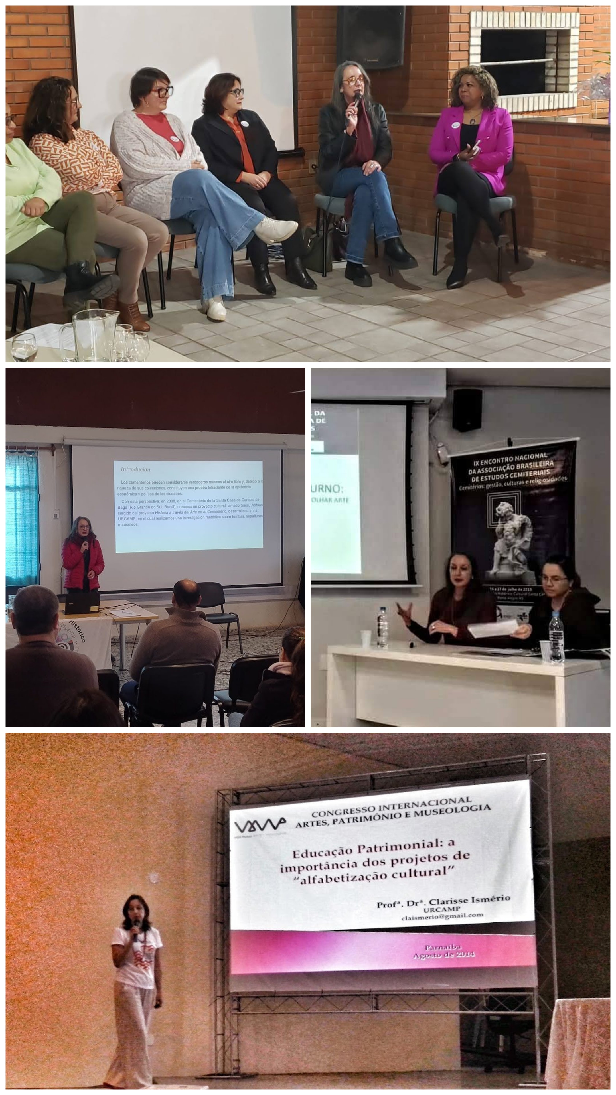 Mesas, aulas e apresentações acadêmicas